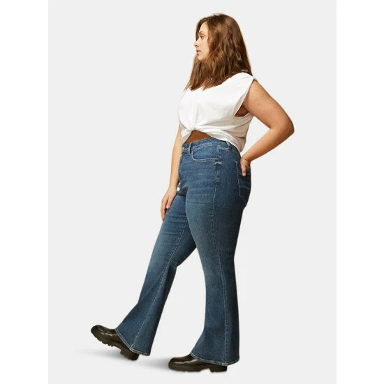 Warp + Weft Mia Plus - High Rise Flair | Feel Good Denim 5 Warp + Weft Mia Plus - High Rise Flair | Feel Good Denim - Image 3