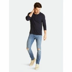 Warp + Weft Copy Of AMS - Slim | District - Test Denim & Bottoms Blue