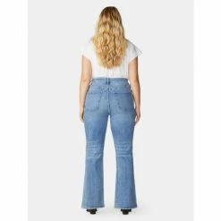 Warp + Weft SAN Plus Size Split Flare - Luxe Denim -Druthers Shop unnamed file 1252