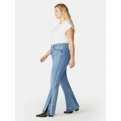 Warp + Weft SAN Plus Size Split Flare - Luxe Denim -Druthers Shop unnamed file 1254