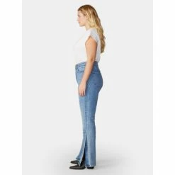 Warp + Weft SAN Plus Size Split Flare - Luxe Denim -Druthers Shop unnamed file 1255