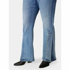 Warp + Weft SAN Plus Size Split Flare - Luxe Denim -Druthers Shop unnamed file 1257