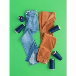 Warp + Weft SAN Plus Size Split Flare - Luxe Denim -Druthers Shop unnamed file 1259