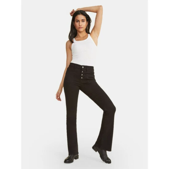 Warp + Weft PHL Slim Bootcut - Black Jeans & Denim 5 Warp + Weft PHL Slim Bootcut - Black Jeans & Denim - Image 3