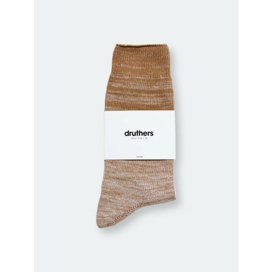 Druthers Organic Cotton Gradient Crew Sock - Brown & Taupe Socks Brown & Taupe 4 Druthers Organic Cotton Gradient Crew Sock - Brown & Taupe Socks Brown & Taupe - Image 2