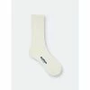 Druthers Organic Cotton Rib Slub Crew Sock - Off White Socks