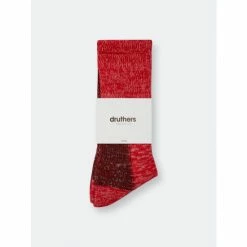 Druthers Organic Cotton Defender Boot Sock Socks Red Mélange -Druthers Shop unnamed file 1395