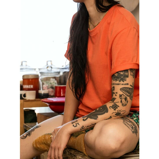 Druthers Gots® Certified Organic Cotton T-shirt Tops Burnt Sienna 7 Druthers Gots® Certified Organic Cotton T-shirt Tops Burnt Sienna - Image 5