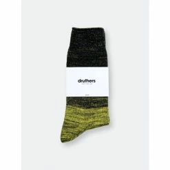 Druthers Organic Cotton Gradient Crew Sock Socks Black/yellow -Druthers Shop unnamed file 1486