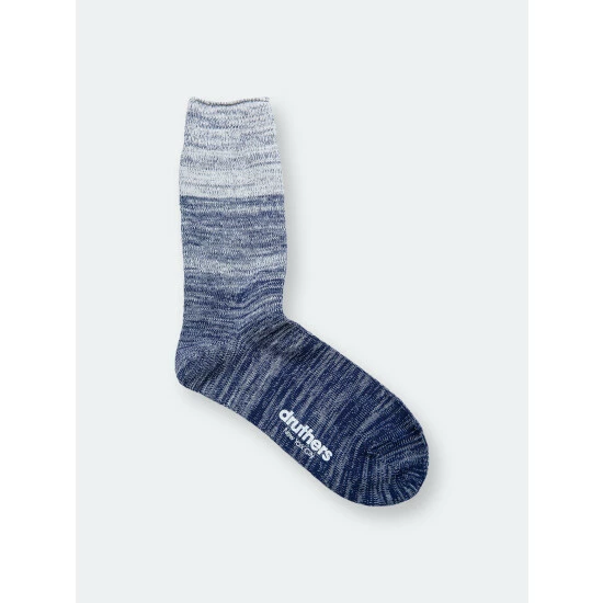 Druthers Organic Cotton Gradient Crew Sock - Cream & Navy Socks Cream & Navy 3 Druthers Organic Cotton Gradient Crew Sock - Cream & Navy Socks Cream & Navy