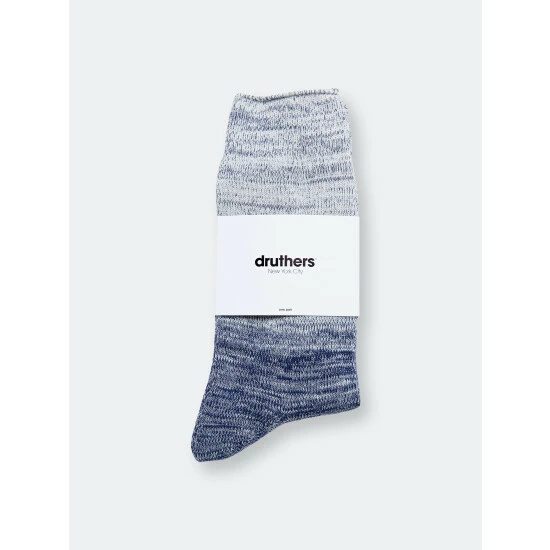 Druthers Organic Cotton Gradient Crew Sock - Cream & Navy Socks Cream & Navy 4 Druthers Organic Cotton Gradient Crew Sock - Cream & Navy Socks Cream & Navy - Image 2