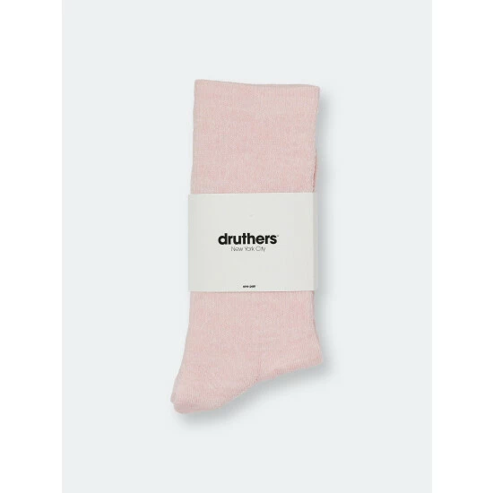 Druthers Organic Cotton Everyday Crew Sock - Pink Mélange Socks 6 Druthers Organic Cotton Everyday Crew Sock - Pink Mélange Socks - Image 4