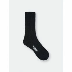 Druthers Organic Cotton Rib Slub Crew Sock - Navy & Black Socks Navy & Black