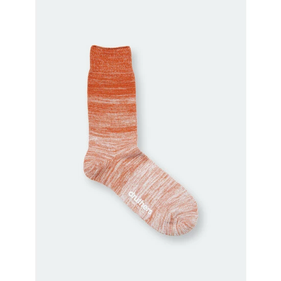 Druthers Organic Cotton Gradient Crew Sock - Orange & White Socks Orange & White 3 Druthers Organic Cotton Gradient Crew Sock - Orange & White Socks Orange & White