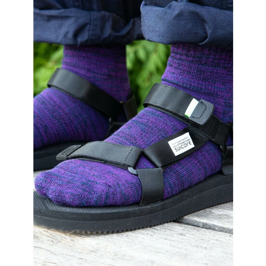 Druthers Organic Cotton Everyday Crew Sock - Navy Mélange Socks 5 Druthers Organic Cotton Everyday Crew Sock - Navy Mélange Socks - Image 3