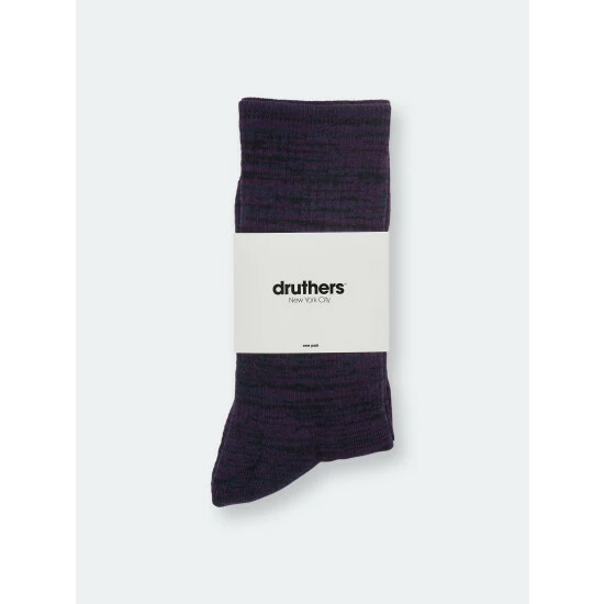 Druthers Organic Cotton Everyday Crew Sock - Navy Mélange Socks 7 Druthers Organic Cotton Everyday Crew Sock - Navy Mélange Socks - Image 5