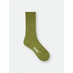 Druthers Organic Cotton Rib Slub Crew Sock - Olive Socks