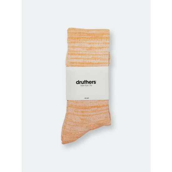 Druthers Organic Cotton Everyday Crew Sock - Peach Mélange Socks 5 Druthers Organic Cotton Everyday Crew Sock - Peach Mélange Socks - Image 3