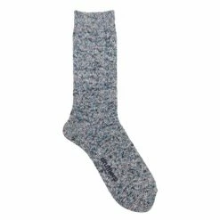 Druthers Recycled Cotton Mélange Crew Sock - Blue Mélange Socks