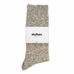 Druthers Recycled Cotton Mélange Crew Sock - Grey Mélange Socks -Druthers Shop unnamed file 1577
