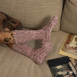 Druthers Recycled Cotton Mélange Crew Sock - Purple Mélange Socks 8 Druthers Recycled Cotton Mélange Crew Sock - Purple Mélange Socks -Druthers Shop unnamed file 1584