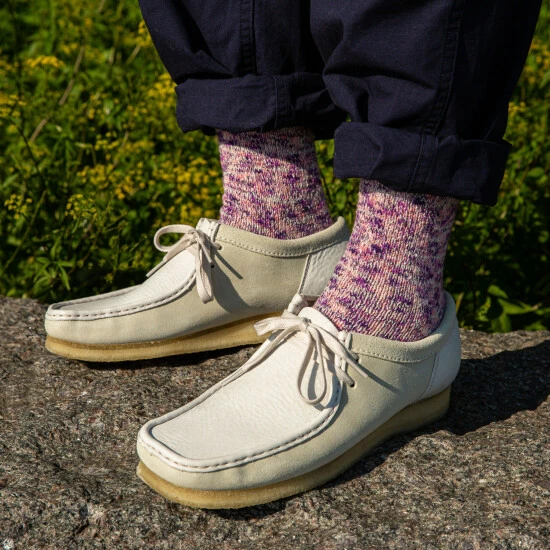 Druthers Recycled Cotton Mélange Crew Sock - Purple Mélange Socks 5 Druthers Recycled Cotton Mélange Crew Sock - Purple Mélange Socks - Image 3