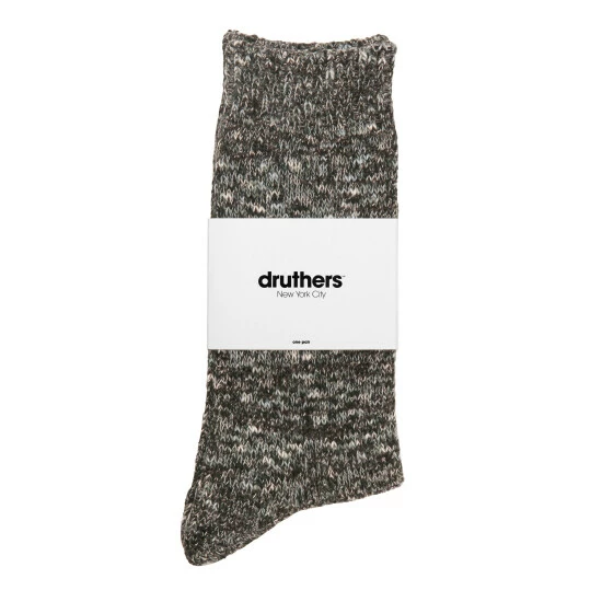 Druthers Recycled Cotton Mélange Crew Sock - Charcoal Mélange Socks 6 Druthers Recycled Cotton Mélange Crew Sock - Charcoal Mélange Socks - Image 4