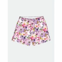 Druthers Organic Cotton Flower Huddle Boxer Short Shorts Purple