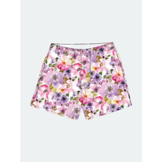Druthers Organic Cotton Flower Huddle Boxer Short Shorts Purple 3 Druthers Organic Cotton Flower Huddle Boxer Short Shorts Purple