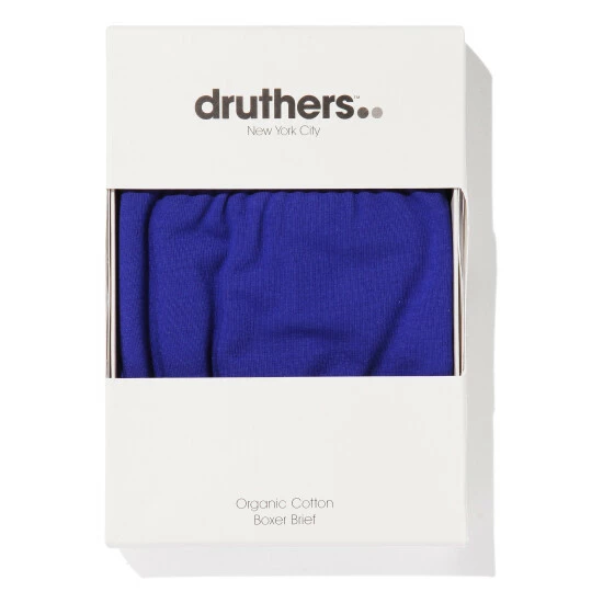 Druthers Organic Cotton Boxer Briefs - Royal Blue Underwear 5 Druthers Organic Cotton Boxer Briefs - Royal Blue Underwear - Image 3