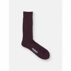 Druthers Merino Wool Waffle Sock Socks Eggplant