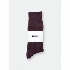 Druthers Merino Wool Waffle Sock Socks Eggplant -Druthers Shop unnamed file 1654