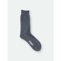 Druthers Organic Cotton Pique Knit Crew Sock - Charcoal Socks