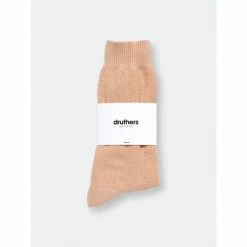 Druthers Organic Cotton Pique Knit Crew Sock - Dark Pink Socks -Druthers Shop unnamed file 1670