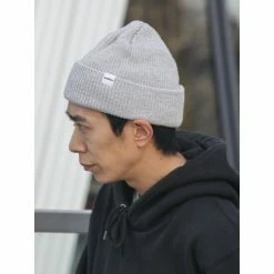 Druthers Recycled Cotton Ribbed Knit Beanie - Lt. Grey Heather Shorts -Druthers Shop unnamed file 1677