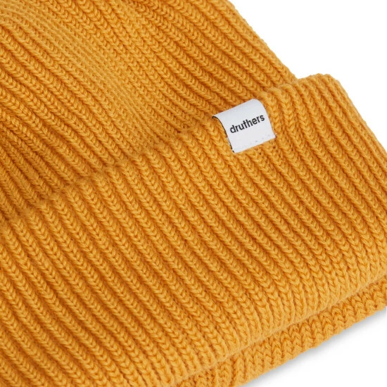 Druthers Merino Wool 1X1 Rib Knit Beanie Streetwear Poppy 4 Druthers Merino Wool 1X1 Rib Knit Beanie Streetwear Poppy - Image 2