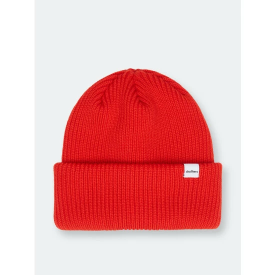 Druthers Merino Wool 1X1 Rib Knit Beanie Hats Red 3 Druthers Merino Wool 1X1 Rib Knit Beanie Hats Red