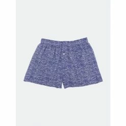 Druthers Organic Cotton Japanese Waves Boxer Shorts Navy