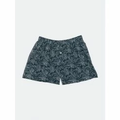 Druthers Organic Cotton Rose Boxer Shorts Black