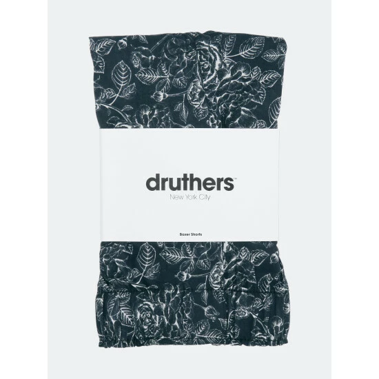 Druthers Organic Cotton Rose Boxer Shorts Black 4 Druthers Organic Cotton Rose Boxer Shorts Black - Image 2