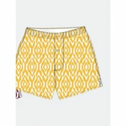 Druthers Organic Cotton Ikat Boxer Short Shorts Gold