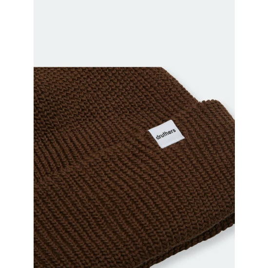 Druthers Organic Cotton Cardigan Knit Beanie Streetwear Espresso 4 Druthers Organic Cotton Cardigan Knit Beanie Streetwear Espresso - Image 2