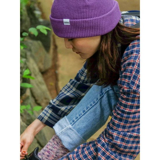 Druthers Organic Cotton Cardigan Knit Beanie Hats Eggplant 6 Druthers Organic Cotton Cardigan Knit Beanie Hats Eggplant - Image 4