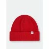 Druthers Recycled Cotton Ribbed Knit Beanie - Red Streetwear