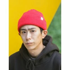 Druthers Recycled Cotton Ribbed Knit Beanie - Red Streetwear -Druthers Shop unnamed file 1762