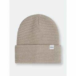 Druthers Organic Cotton Waffle Knit Beanie - Grey Hats