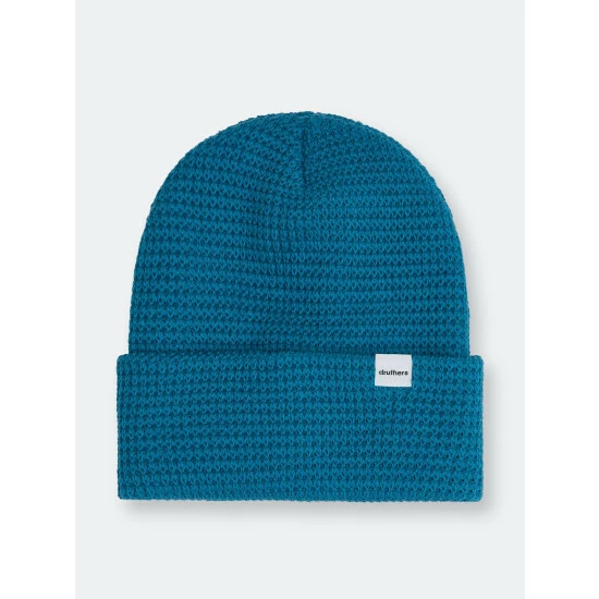 Druthers Organic Cotton Waffle Knit Beanie Hats Teal 3 Druthers Organic Cotton Waffle Knit Beanie Hats Teal