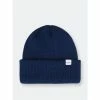Druthers Merino Wool 1X1 Rib Knit Beanie Streetwear Navy