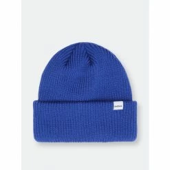 Druthers Merino Wool 1X1 Rib Knit Beanie Hats Marine