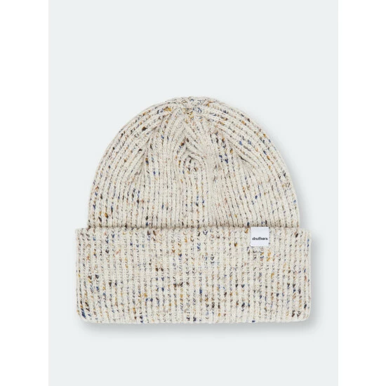 Druthers Recycled Cotton Melange 1X1 Rib Beanie Hats Cereal Melange 3 Druthers Recycled Cotton Melange 1X1 Rib Beanie Hats Cereal Melange